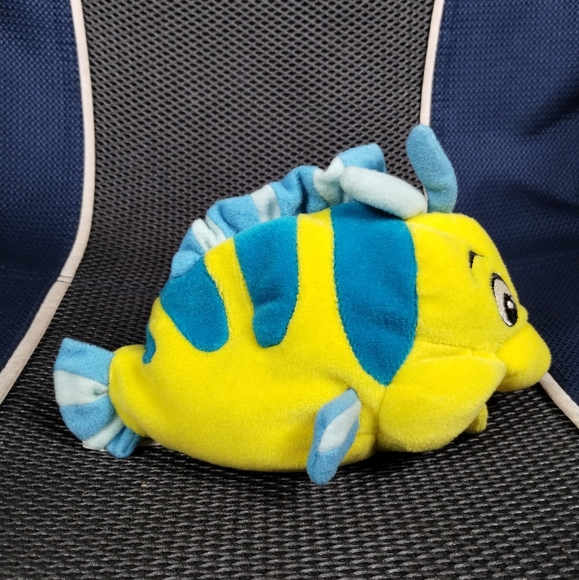 The Little Mermaid Flounder 7" Beanbag Plush, Disney, Yellow Fish Beanie - Picture 3 of 12